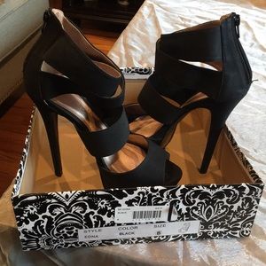 Black strappy Shoe Republic LA pumps